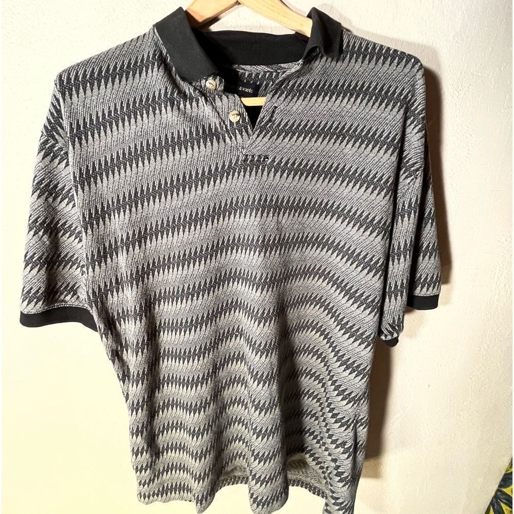 Marc Jacobs Polo shirt Bl and Gray Sz L Collared shirt